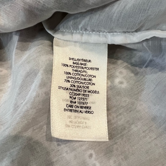 Alice + Olivia | Rowa Smocked Eyelet Floral & Butterfly Blouse, Size XS - Picture 11 of 14